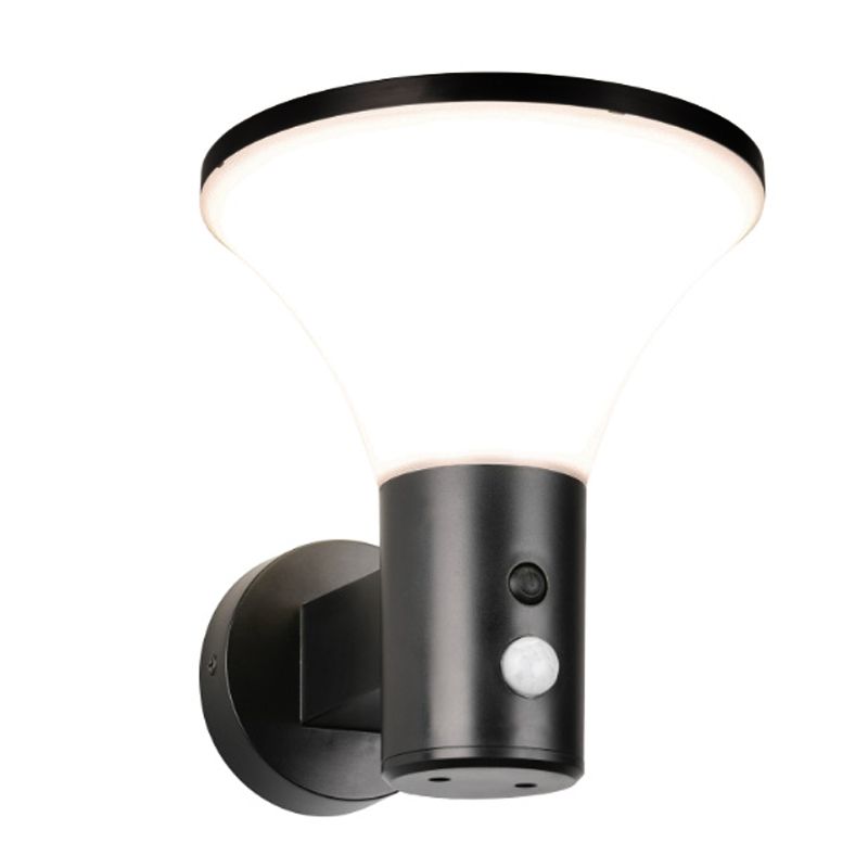 Černé solární venkovní nástěnné světlo moderní, Nebahat, 3W, LED 4000 K, IP44