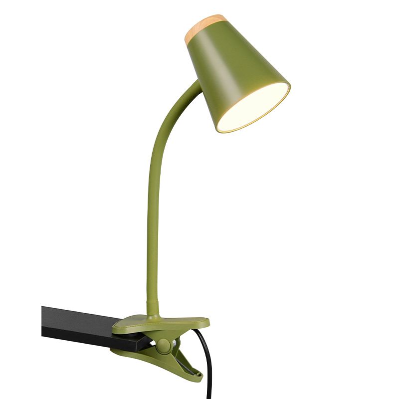 Zelená lampa s klipem moderní, Rahul, 4,5W, LED 3000 K, s vypínačem