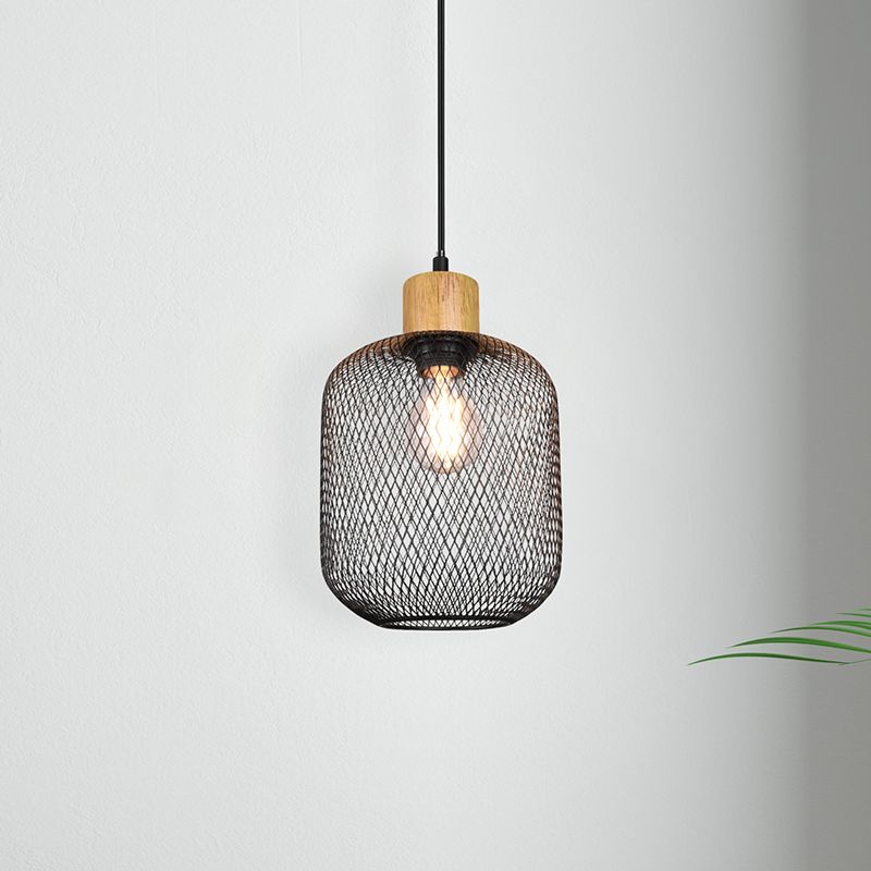 Černé závěsné světlo vintage, Cristel