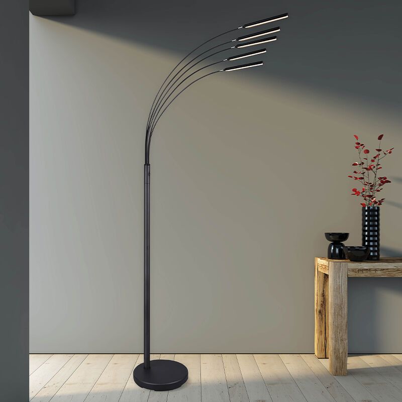 Černá stojací lampa moderní, Ekram, 3,5W, LED 3000 K, s vypínačem
