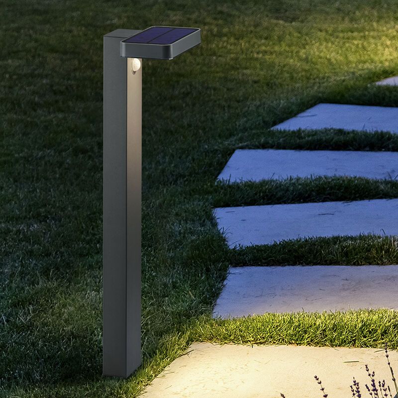 Antracitá venkovní lampa stojací se senzorem pohybu moderní, Summer, 4,5W, LED 3000 K, IP44