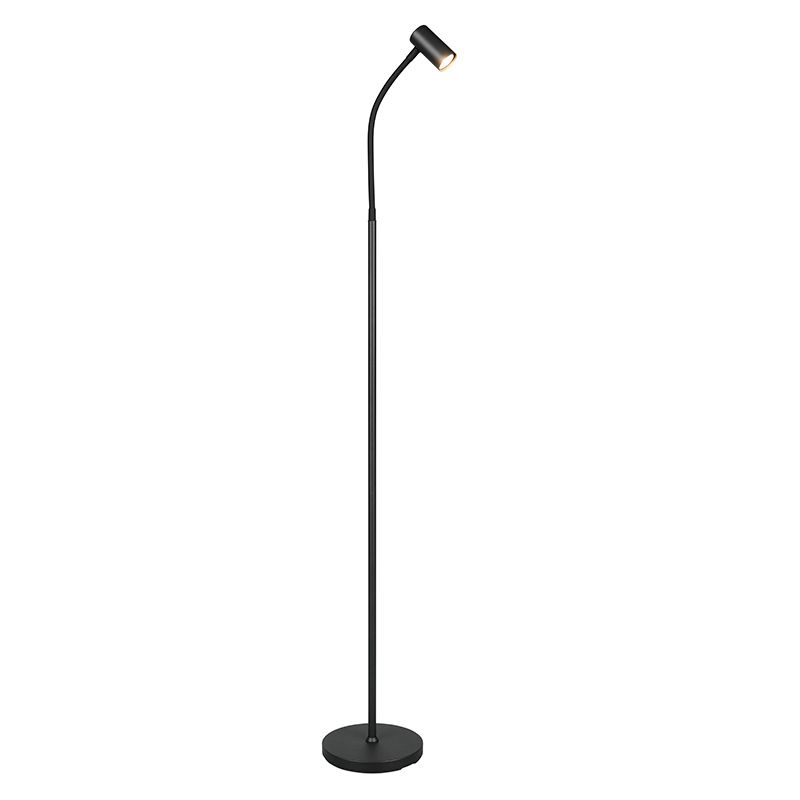 Černá stojací lampa moderní, Suradj, s vypínačem