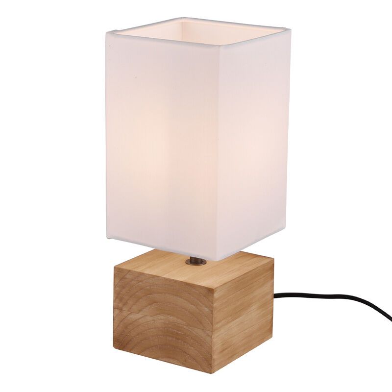 Hnědá stolní lampa moderní, Job, s vypínačem