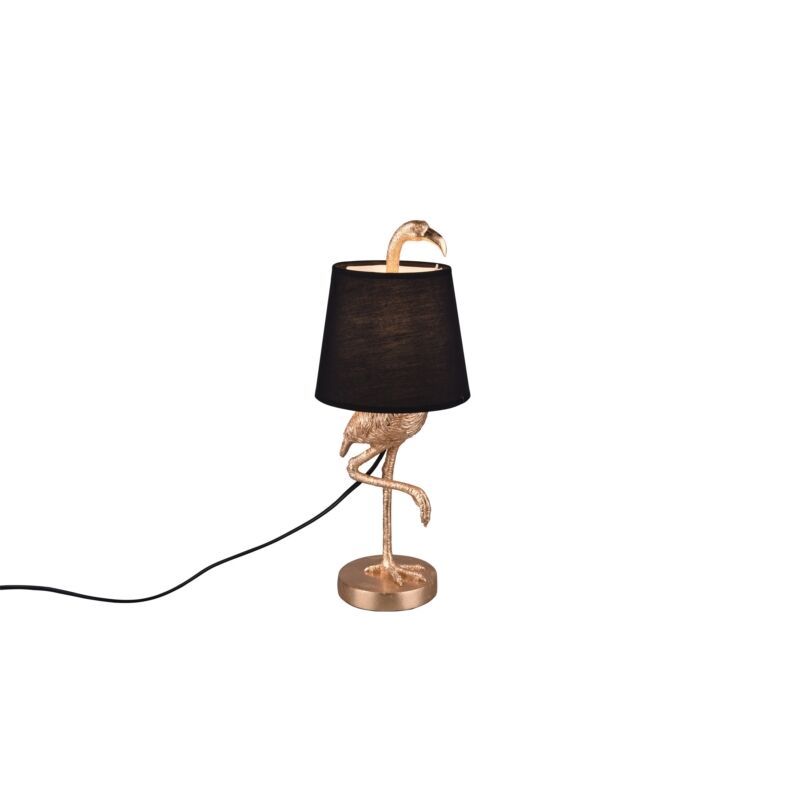 Zlatá stolní lampa moderní, Marie, s vypínačem