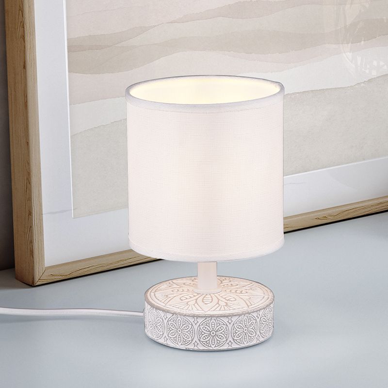 Keramická stolní lampa bílá, Lola, s vypínačem