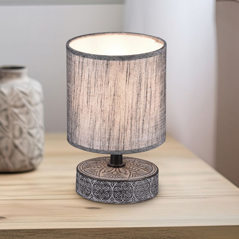 Keramická stolní lampa šedá, Lola, s vypínačem