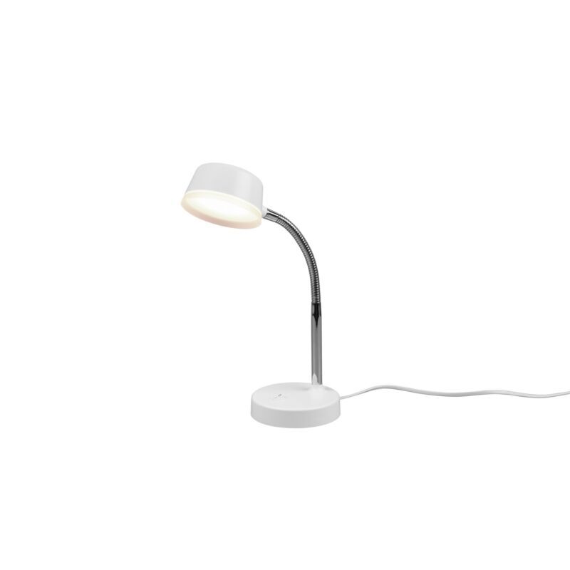 Bílá lampička moderní, Fabio, 4,5W, LED 3000 K, s vypínačem