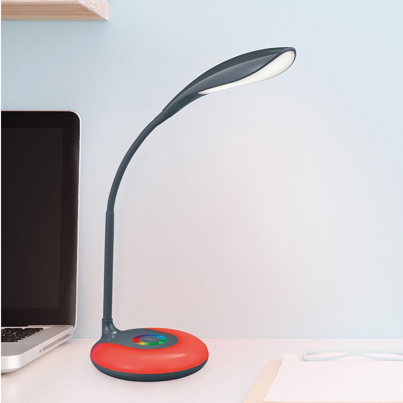 Antracitá lampička moderní, Zetan, 3W, LED RGBW, s dotykovým stmívačem