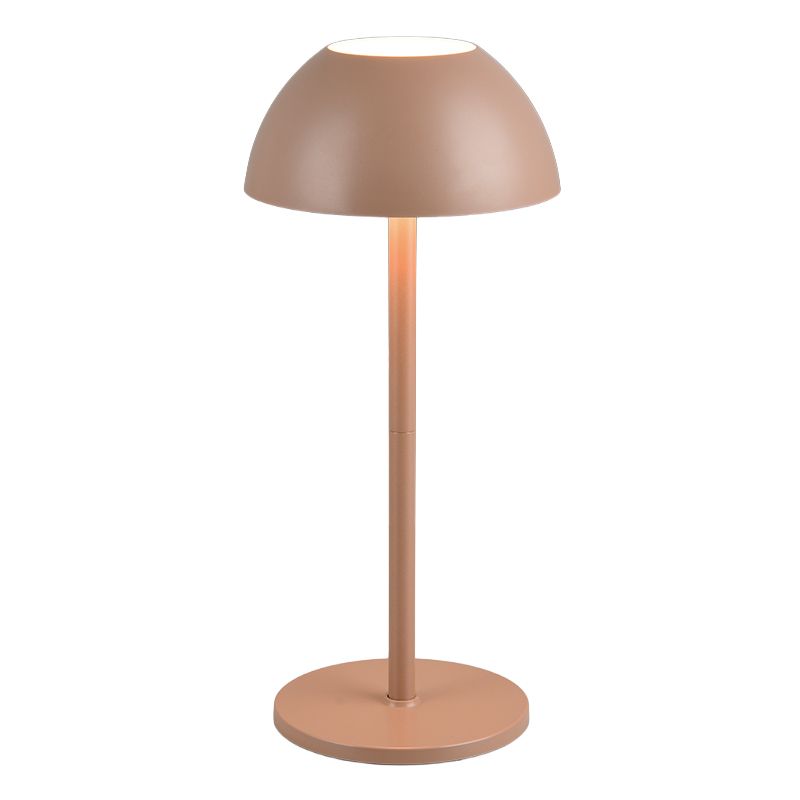 Hnědá nabíjecí venkovní stolní LED lampa moderní, Rakesh, 1,7W, LED 3000 K, IP54, s 3stupňovým stmíváním