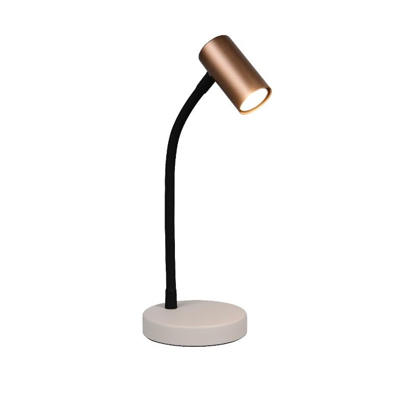 Hnědá stolní lampa moderní, Suradj, s vypínačem