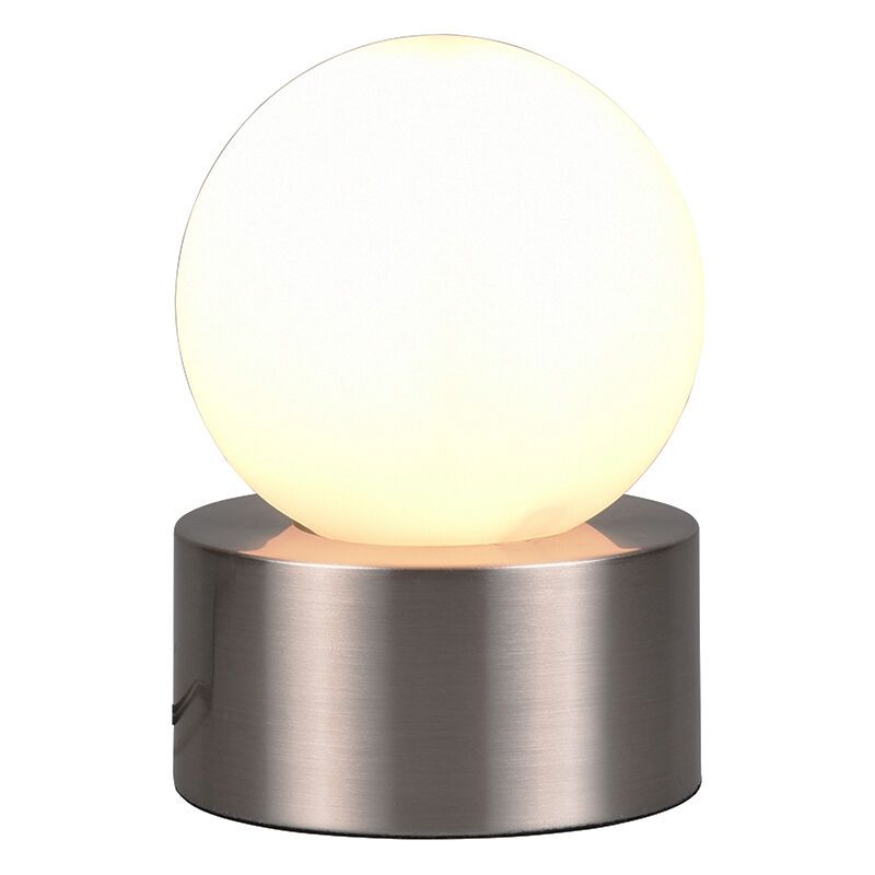 Niklová stolní lampa moderní, Mirjam, s vypínačem Niklová stolní lampa moderní, Mirjam, s vypínačem