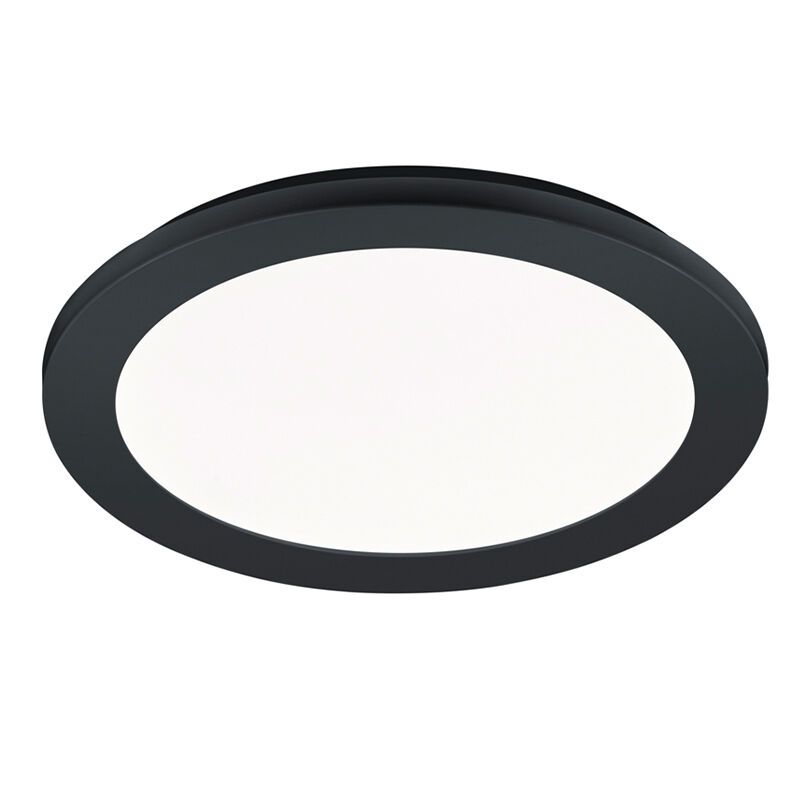Černé stropní světlo do koupelny moderní, Gistrup, 15W, LED 3000 K, IP44