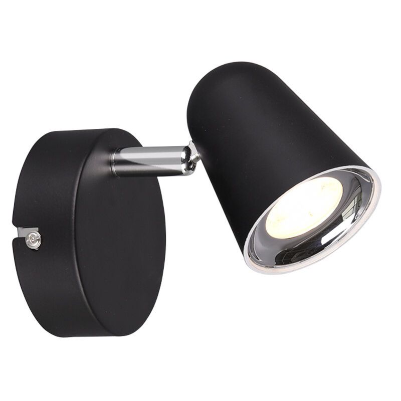 Černé nástěnné bodové světlo moderní, Taj, 3W, LED 3000 K