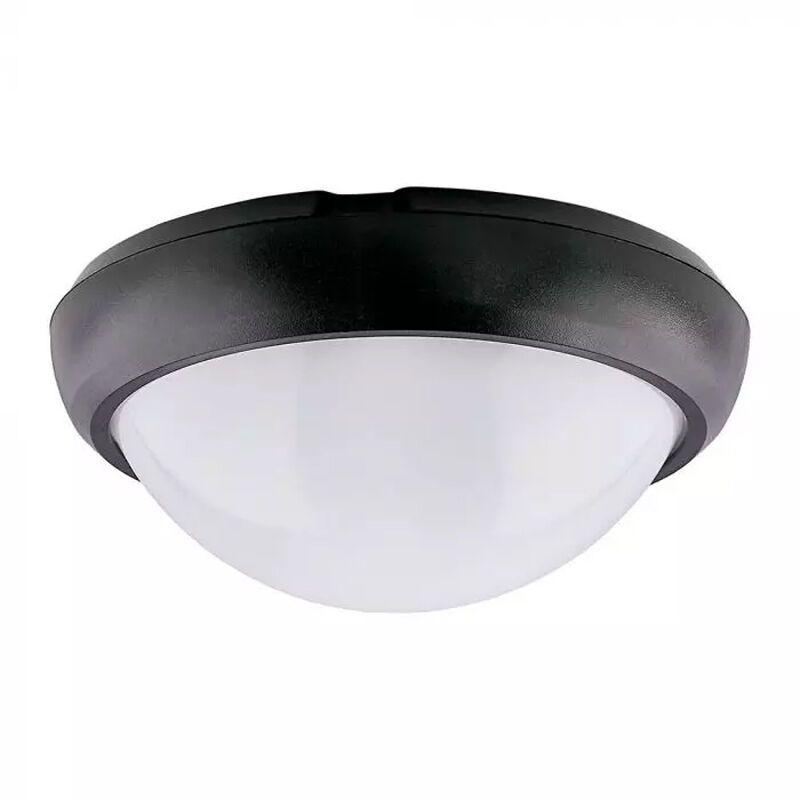 Plastová lampa na chodbu černá, Xenia, 8W, LED 6400 K, IP54