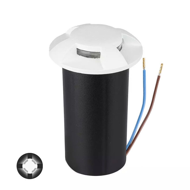 Moderní nájezdové svítidlo bílé, Marcus, 1W, LED 6500 K, IP67 Moderní nájezdové svítidlo bílé, Marcus, 1W, LED 6500 K, IP67