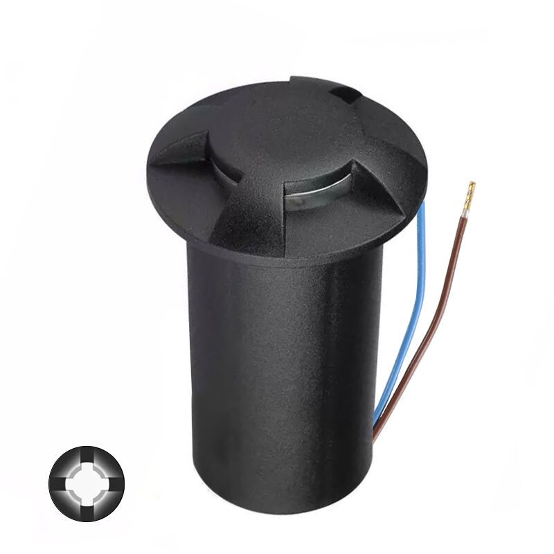 Moderní nájezdové svítidlo černé, Marcus, 1W, LED 6500 K, IP67