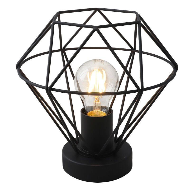Industriální stolní lampa černá, Jochem, s vypínačem Industriální stolní lampa černá, Jochem, s vypínačem