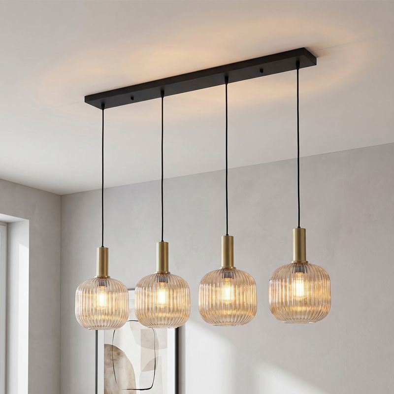 Designové závěsné světlo jantarové, Charlois