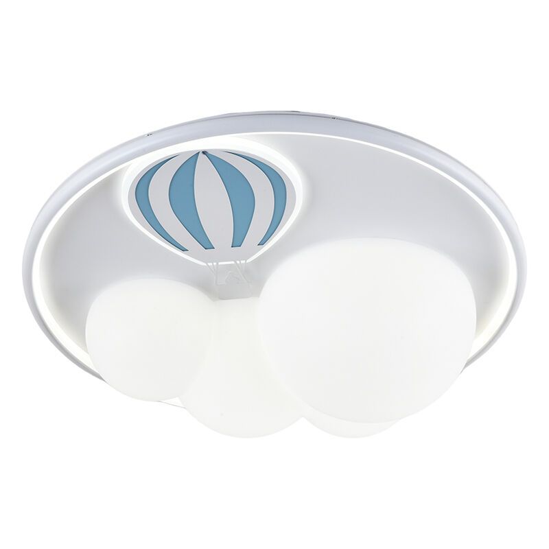 Kovové stropní svítildlo do dětského pokoje modré, Balloon, 42W, LED 3000 K, s 3stupňovým stmíváním