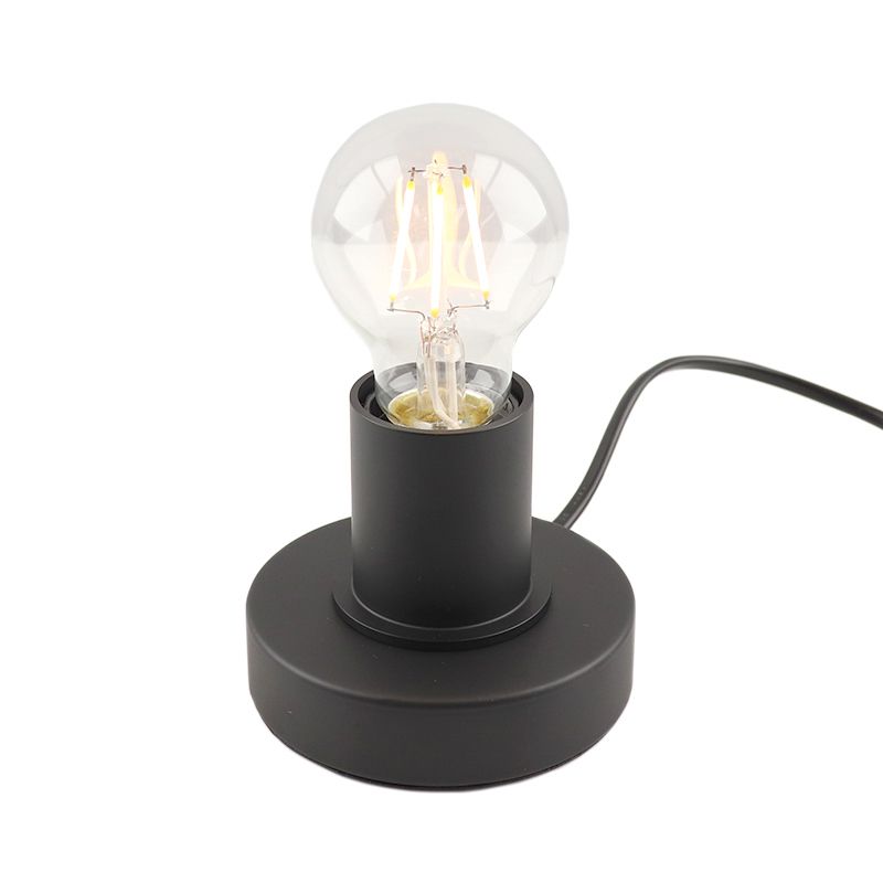 Hliníková stolní lampa bez stínidla černá, Rika