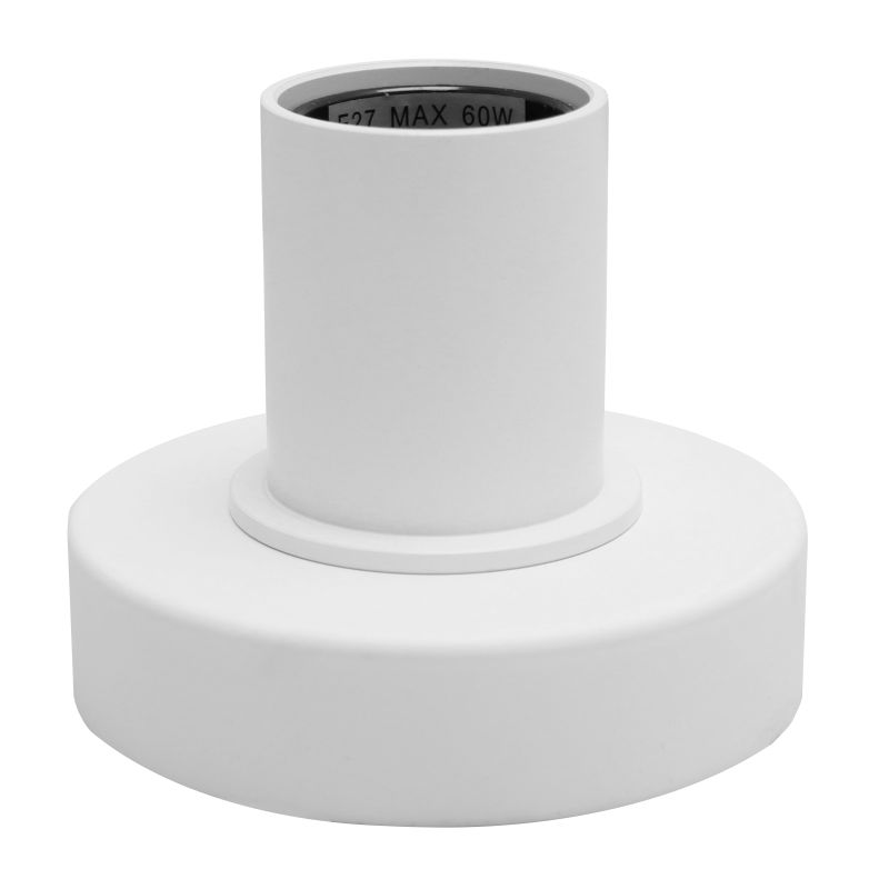 Hliníková stolní lampa bez stínidla bílá, Rika, s vypínačem