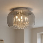 Designové stropní svítidlo šedé, Lorenzo