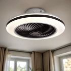 Moderní stropní ventilátor černý, Gonda, 40W, 3000K LED, s dálkovým ovládáním