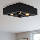Moderní přisazené stropní svítidlo černé, Akira