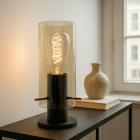 Designová stolní lampa jantarová, Dilaram, s vypínačem