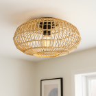 Ratanové stropní světlo hnědé, Emilio