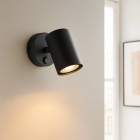 Moderní nástěnné bodové světlo černé, Elena, s vypínačem