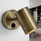 Moderní nástěnné světlo bronzové, Elena, s vypínačem