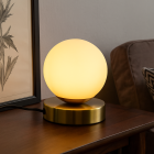 Designová stolní lampa bílá, Stacy, s vypínačem