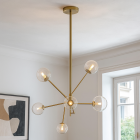 Designové závěsné světlo zlaté, Kaily