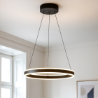 Designové závěsné světlo černé, Lava, 46W, LED 3000 K