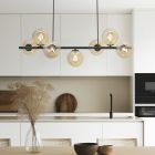 Designové závěsné světlo jantarové, Remo