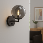 Designové nástěnné světlo šedé, Remo, s vypínačem
