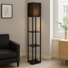 Moderní stojací lampa černá, Izabel, s vypínačem