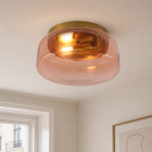 Designové stropní svítidlo růžové, Byron