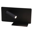 Moderní nástěnné světlo černé, Stanley, 10W, LED 4000 K, s vypínačem