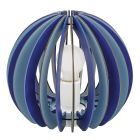 Dřevěná stolní lampa do dětského pokoje modrá, Babette