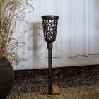 Plastové solární zahradní bodové osvětlení černé, Amresh, 0W, LED 3000 K, IP44