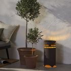 Plastová venkovní stolní lampa hnědá, Aidan, 0,3W, LED 3000 K, IP44