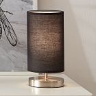 Látková stolní lampa černá, Merinde, s vypínačem