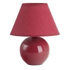 Keramická stolní lampa červená, Pilar, s vypínačem
