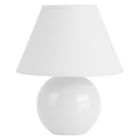Keramická stolní lampa bílá, Pilar, s vypínačem