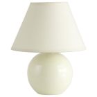 Keramická stolní lampa béžová, Pilar, s vypínačem