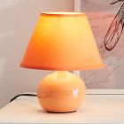 Keramická stolní lampa oranžová, Pilar, s vypínačem