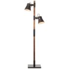 Industriální stojací čtecí lampa černá, Audrey, s vypínačem