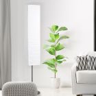 Papírová stojací lampa bílá, Octavio, s vypínačem